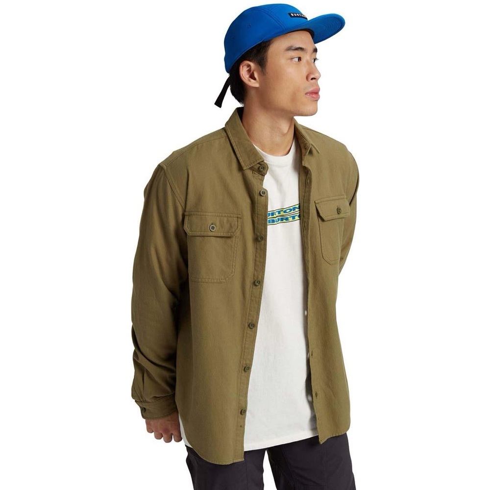 Burton Brighton Premium Flannel - Men's Green Martini Olive XL